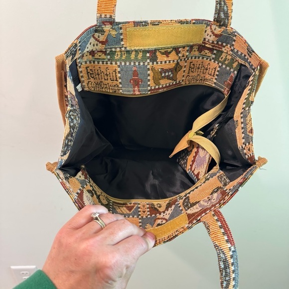 NWT Pioneer Faithful Companion Dog Tapestry Zippered Tote Bag - Picture 4 of 9